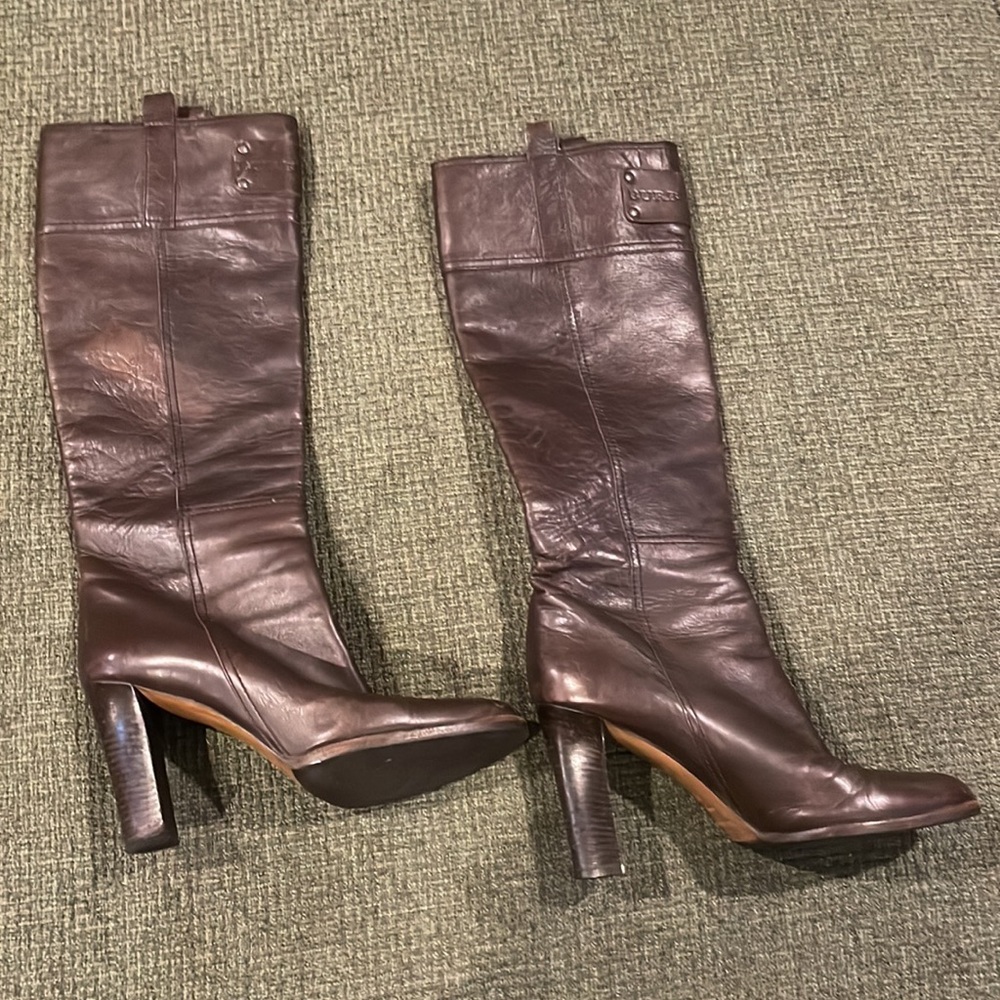 Burberry Dark Brown Knee-High Leather Boots (sz 39 1/2) - Picture 2 of 14